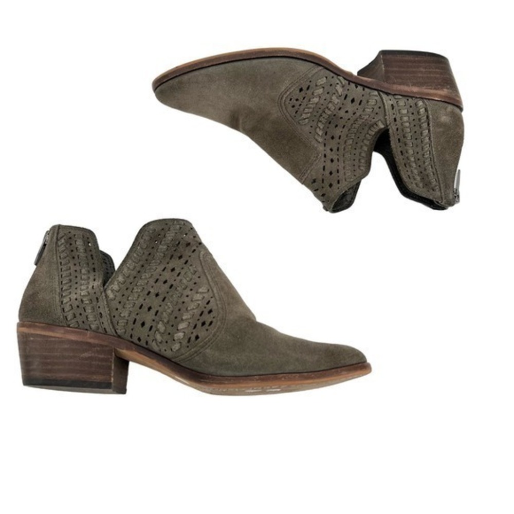 Vince Camuto PRASATA Nubuck Leather Boots Back Zipper casual Women's US Size 9